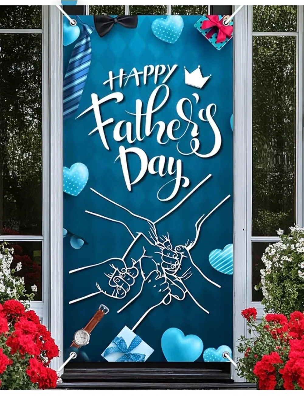 Happy Father's Day Blue Door Banner